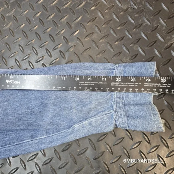 Sunbelt Sportswear Painted Lady Designs Chili Pepper Denim Western Shirt Mens M - Picture 6 of 10